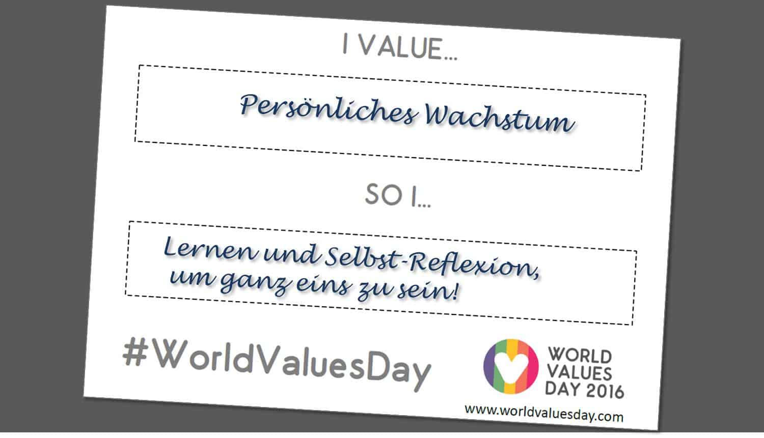 Was ist uns wichtig? Mitmachen beim "World Values Day 2016!"