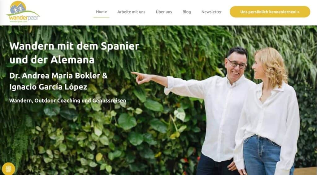 Startseite mit zwei Personen